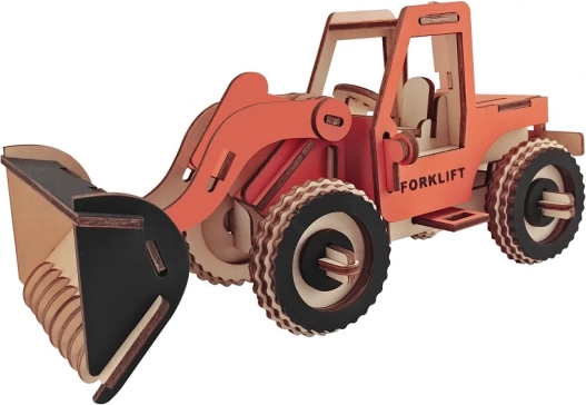 Puzzle 3D Excavator din Lemn