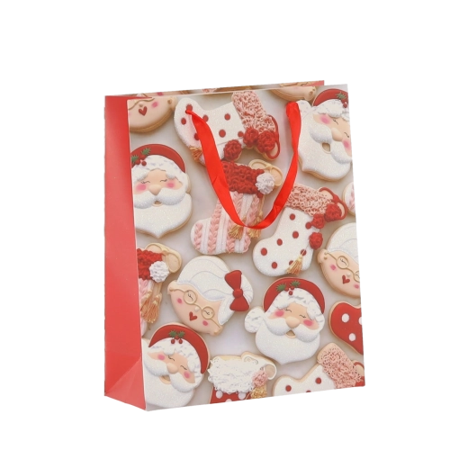 Mânere confortabile din panglică roșie