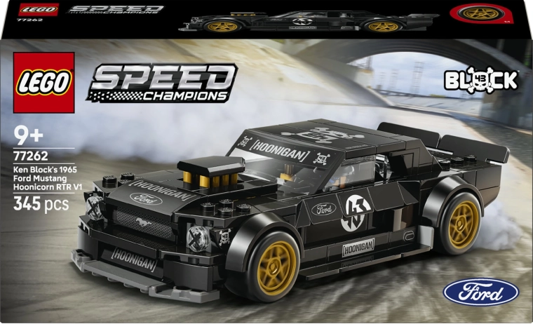 345 de piese și o minifigurină a lui Ken Block