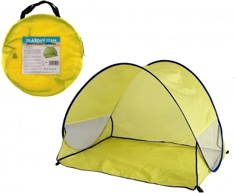 Cort de plajă cu filtru UV, auto-deschidere – galben