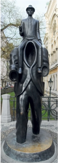 Motivul monumentului lui Franz Kafka în panoramă