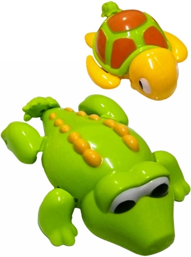 Jucărie cu mecanism de întindere pentru apă, crocodil sau țestoasă 14 cm - 1 bucată