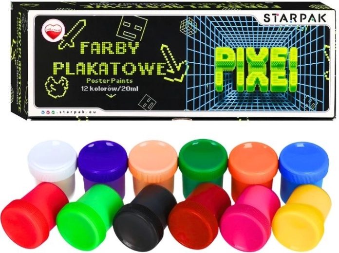 Vopsele tip guașă Game Pixel 12 culori