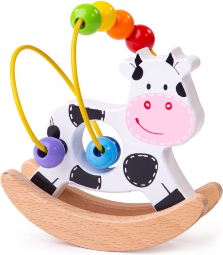 Labirint motric văcuță pe balansoar BIGJIGS BABY