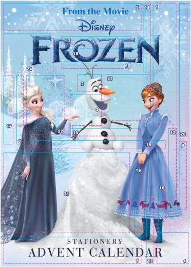 Calendar advent Frozen cu surprize de papetărie