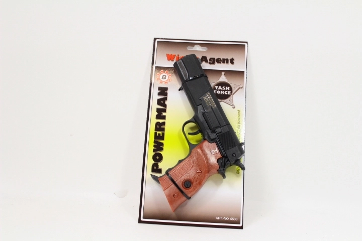 Pistol cu capse pentru copii Power Man, 22 cm