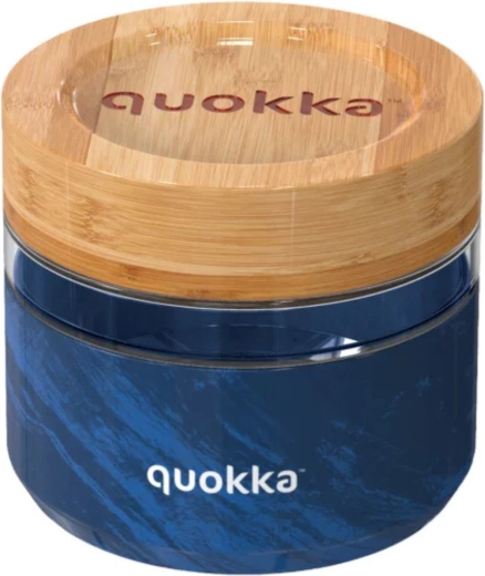 Recipient din sticlă pentru alimente Quokka deli wood grain 500 ml