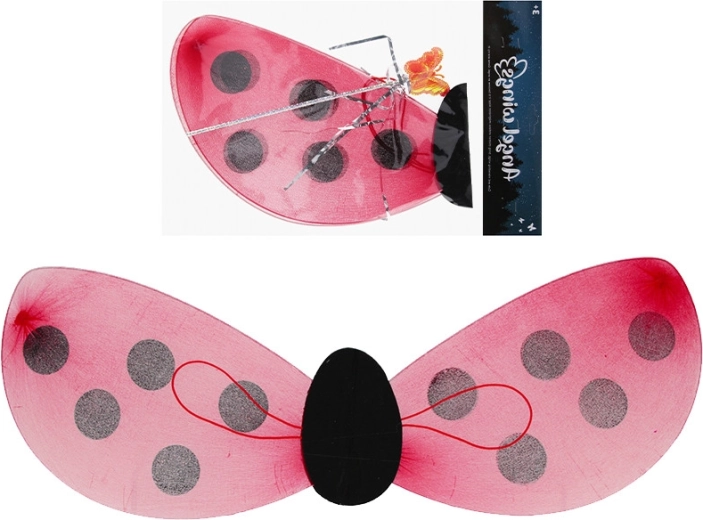 Set de accesorii buburuză – aripi și baghetă magică pentru copii