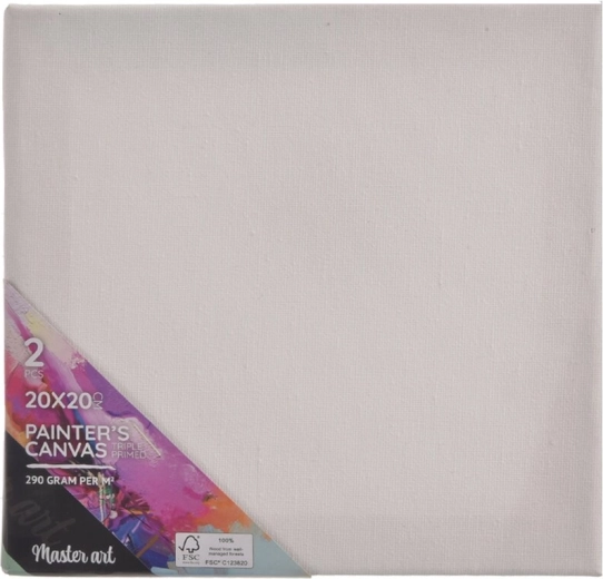Pânză pentru pictură 20 × 20 cm, set 2 buc