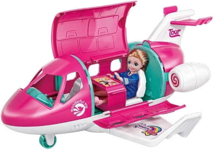 Avion care se deschide, cu acces la cabină