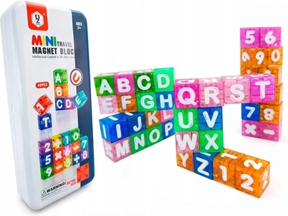 Set de construcție magnetic cu 40 de piese