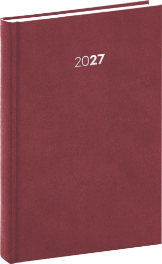 Agendă zilnică Notique Balakon 2027 bordo 15 × 21 cm