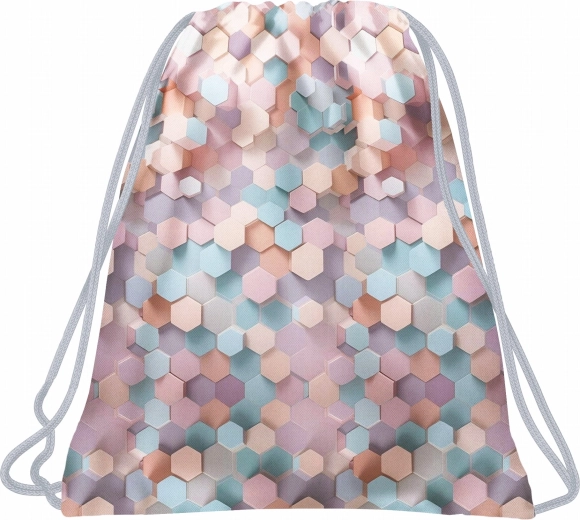 BackUP sac de șnur geometric bej