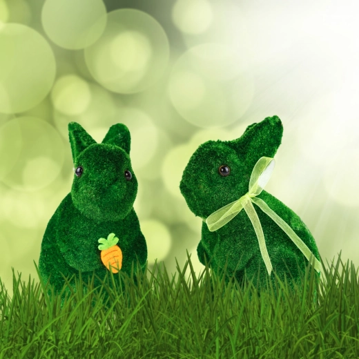 Decorațiune de Paște iepuraș verde 15 cm - 1 bucată