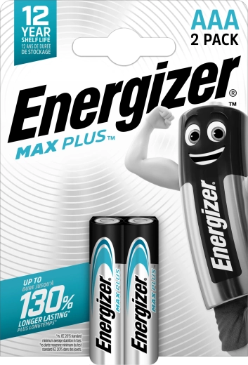 Energizer Max Plus AAA baterii alcaline, 2 buc