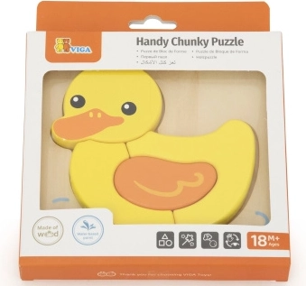 Puzzle din lemn cu inserții VIGA, rățușcă drăgălașă