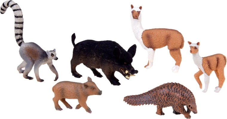 Șase animale într-un singur set