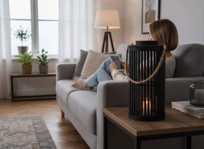 Lumină ambientală caldă pentru living