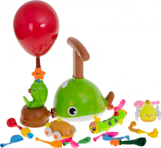 Stație aerodinamică cu rachete pe baloane – set educativ pentru copii (21 piese)