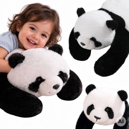 WOOPIE Panda de pluș senzorială cu greutate, 1 kg