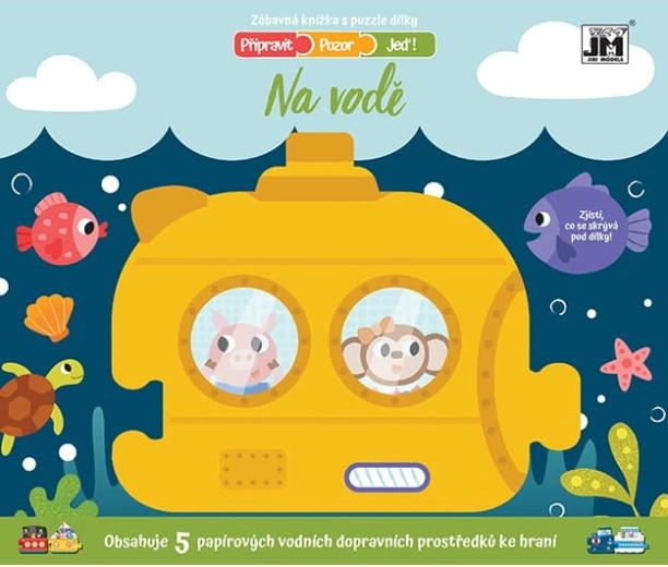 Pregătiți, pe locuri, porniți! pe apă – carte interactivă cu piese detașabile