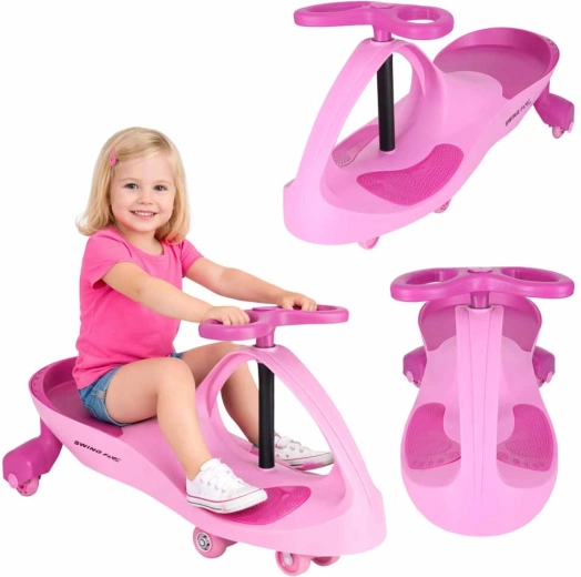 Vehicul gravitațional Swing Fix S3 cu roți LED roz
