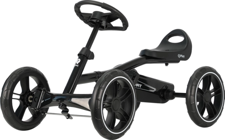 Go-kart cu pedale Qplay pentru copii, negru