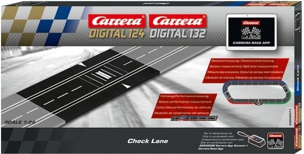 Măsurare a intermediarilor check lane pentru piste auto Carrera Digital 132/124