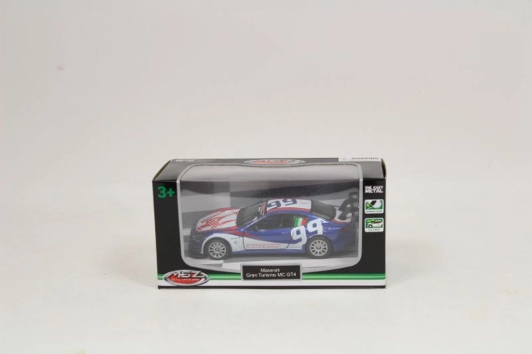 Model auto Maserati GranTurismo MC GT4 1:43 albastru-alb