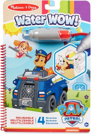 Cărți de colorat cu apă Water WOW! PAW Patrol – Chase