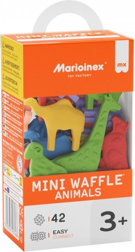 Set de construcție creativ Mini Waffle Animale 42 piese