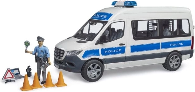 Dubă de poliție MB Sprinter cu lumini și sunete Bruder