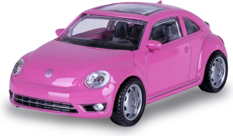Model metalic Volkswagen Beetle roz în scara 1:43
