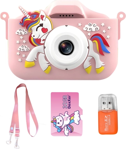 Aparat foto digital pentru copii 40 Mpx roz - 1 bucată