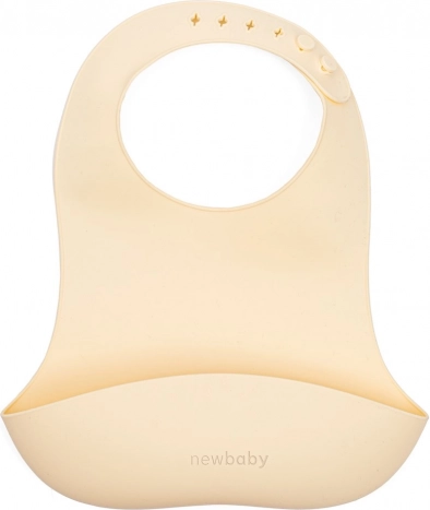 Bavetă din silicon New Baby bej 28 cm