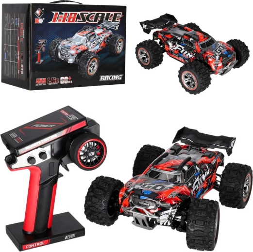 Mașină RC de teren WLToys 184008 1:18 4WD cu motor fără perii și iluminare LED