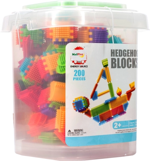 set de construcție tip ace Wafle în găleată 200 piese