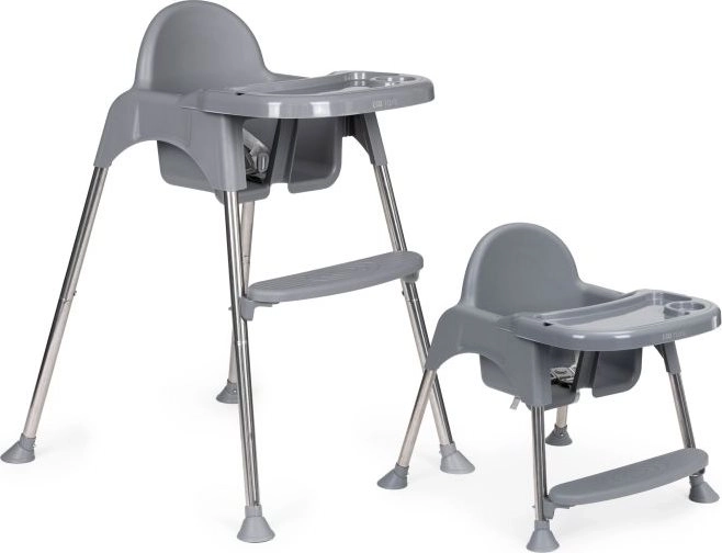 scaun de masă pentru copii 2‑în‑1 cu tăviță și centuri ECOTOYS