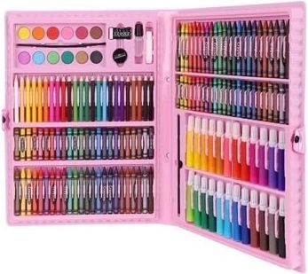Set de artă în valiză 168 piese – roz