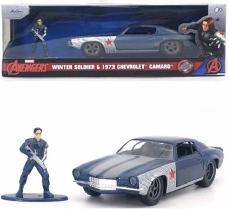 Jada Marvel Avengers Winter Soldier și un Chevrolet Camaro 1973 1:32