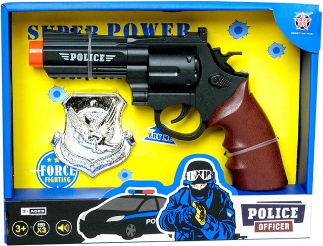 Pistolă de poliție cu insignă PLEJO