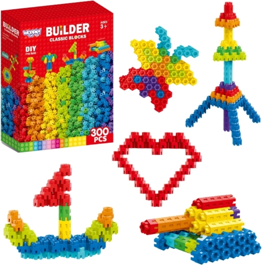 Set de construcție creativ Woopie Classic Blocks, 300 de piese