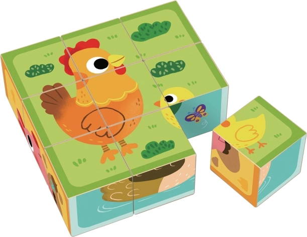 Cărămizi din lemn fermă 2Kids Toys