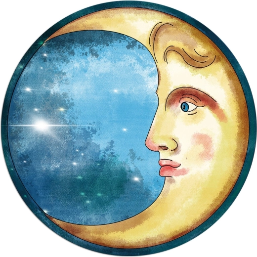 Puzzle rotund CURIOSI Picoli – Lună, 33 piese