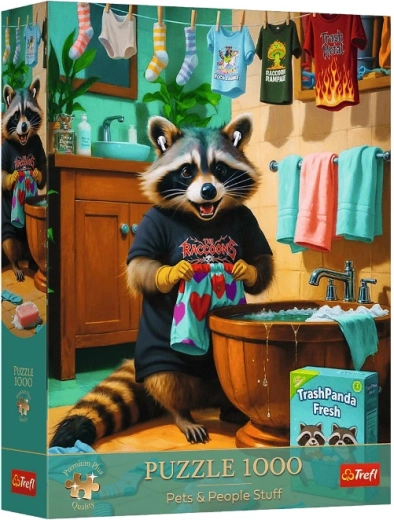 Puzzle 1000 Premium Plus – Ziua de spălat a ratonului