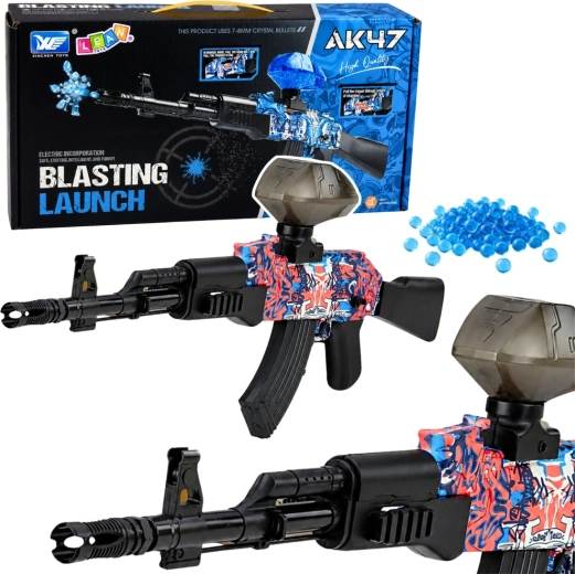 Pușcă electrică automată cu bile de gel AK47 70 cm