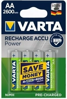 Baterii reîncărcabile Varta AA 2600 mAh Ready2Use, 4 buc