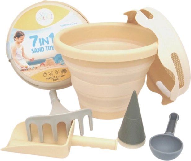 Compactoys set pliabil pentru nisip 7în1 bej