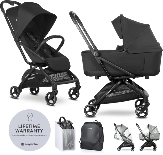 Cărucior combinat Easywalker Rockey S Pure Black