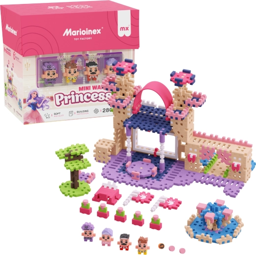 Set de construcție Mini Waffle Prințesa – castelul regelui William